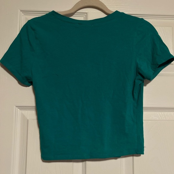 Teal green Bozzolo rib tee (large) - Picture 5 of 5